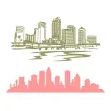 Tampa City Florida FL Skyline SVG Cuttable Design