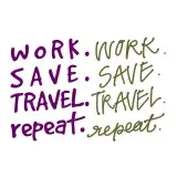 Work Save Travel Repeat SVG Cuttable Design