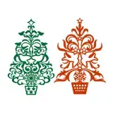 Peace Christmas Tree with Doves SVG Cuttable Design