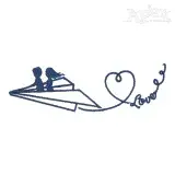 Paper Plane Love Couple Embroidery Design