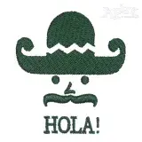 Hola Embroidery Design