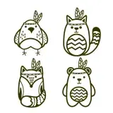 Line Animals Pack SVG Cuttable Design