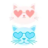 Cat Hearts Eyes SVG Cuttable Design