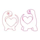 Dinosaur Heart SVG Cuttable Design