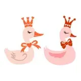 Crown Queen Duck SVG Cuttable Design