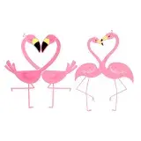 Flamingo Couple Heart SVG Cuttable Design