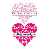 Hearts Split SVG Cuttable Frame