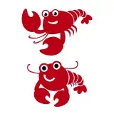 Cute Lobster Crawfish SVG Cuttable Design