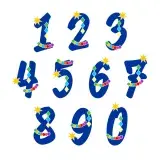 Mardi Gras Number SVG Cuttable Font