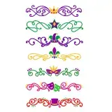 Mardi Grass Decor Borders SVG Cuttable Design