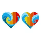 Wave Rainbow Heart SVG Cuttable Design