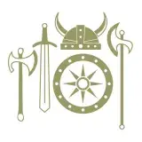 Medieval Battle Axe Sword Helmet Shield Weapons SVG Cuttable Design