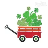 Clover Wagon Embroidery Design