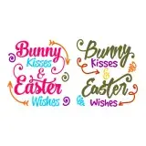 Bunny Kisses and Easter Wishes SVG Cuttable Design