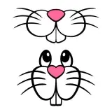 Bunny Nose Face SVG Cuttable Design