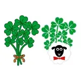 Irish Shamrock Sheep Charm SVG Cuttable Design