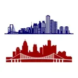 Detroit Skyline SVG Cuttable Design