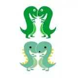 Dinosaur Love Couple SVG Cuttable Design