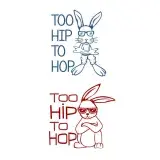 Too Hip to Hop Easter Bunny SVG Cuttable Design