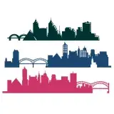Memphis City Skyline TN Tennessee SVG Cuttable Design