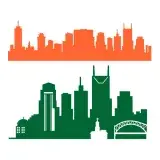 Nashville City Skyline TN Tennessee SVG Cuttable Design