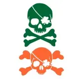 Clover Skull Crossbones SVG Cuttable Design