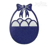 Easter Eggs Basket Embroidery Design