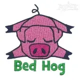Bed Hog Pig Embroidery Design