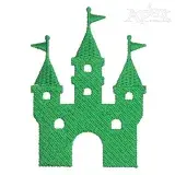Castle Embroidery Design