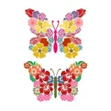 Floral Butterfly SVG Cuttable Design