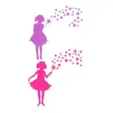 Fairy Girl Silhouette SVG Cuttable Design