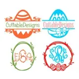 Easter Egg SVG Cuttable Frame