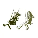 Swing Girl SVG Cuttable Design