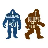Yeti Bigfoot I Believe in You SVG Cuttable Design