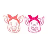 Bandana Pig SVG Cuttable Design