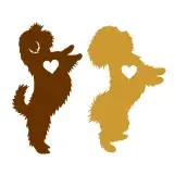Shih Tzu Dog Heart Silhouette SVG Cuttable Design