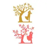 Garden Wedding Couple Bride and Groom SVG Cuttable Design