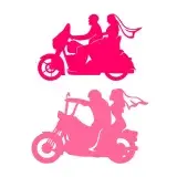 Biker Wedding Couple SVG Cuttable Design