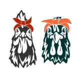 Chicken Bandana SVG Cuttable Design