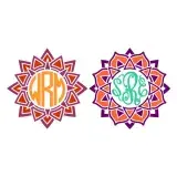 Mandala Monogram SVG Cuttable Frame