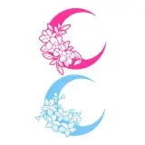 Floral Moon SVG Cuttable Design