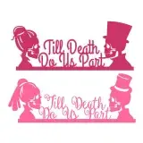 Skull Wedding Couple SVG Cuttable Design