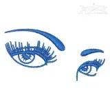 Woman's Eyes Embroidery Design