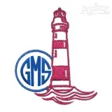 Lighthouse Monogram Embroidery Frame