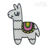 Cute Llama Embroidery Design