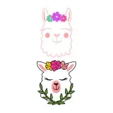 Adorable Floral Llama SVG Cuttable Design