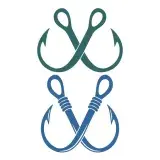 Crossed Bait Hook SVG Cuttable Design