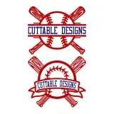 Baseball Split SVG Cuttable Frame