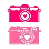 Film Camera Heart SVG Cuttable Design