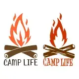 Camp Life Fire SVG Cuttable Design